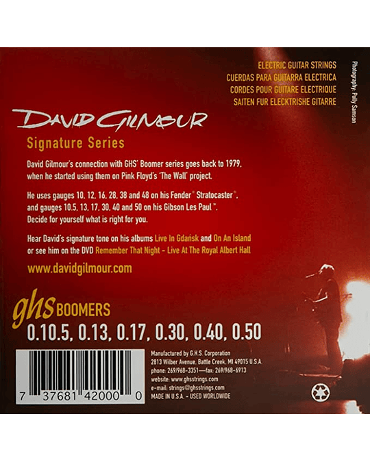 Set Cuerdas Guitarra Eléctrica Ghs David Gilmour Gb-dgg