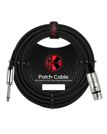 CABLE MICROFONO XLR HEMBRA A PLUG 6.3 6 METROS KIRLIN