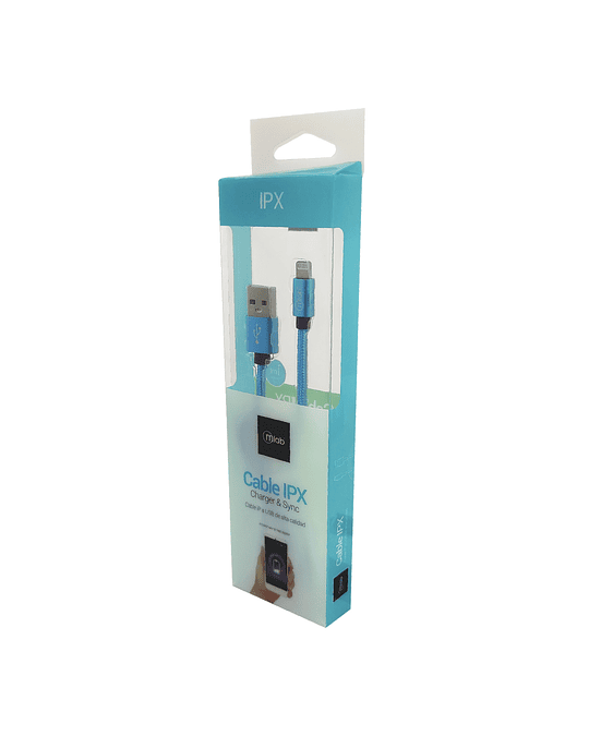 Cable USB a Lightning azul iphone