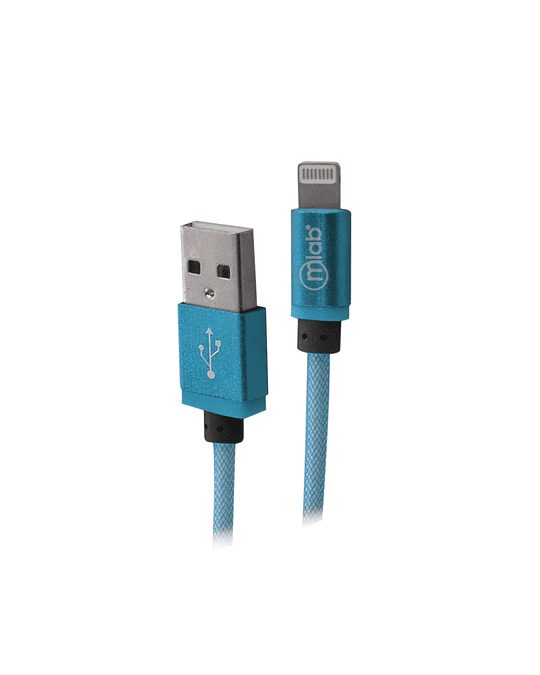 Cable USB a Lightning azul iphone