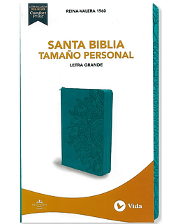 Biblia Tamaño Personal Letra Grande Turquesa