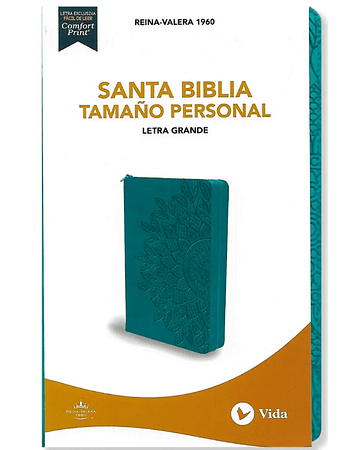 Biblia Tamaño Personal Letra Grande Turquesa