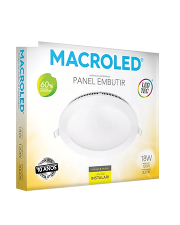 PLAFON EMBUTIDO 18 W BLANCO CALIDO	CIRCULAR