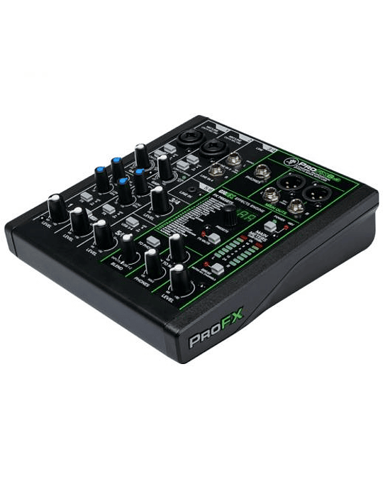 Mixer + Interfaz Mackie ProFX6v3 Usb, 6 Canales con Efectos