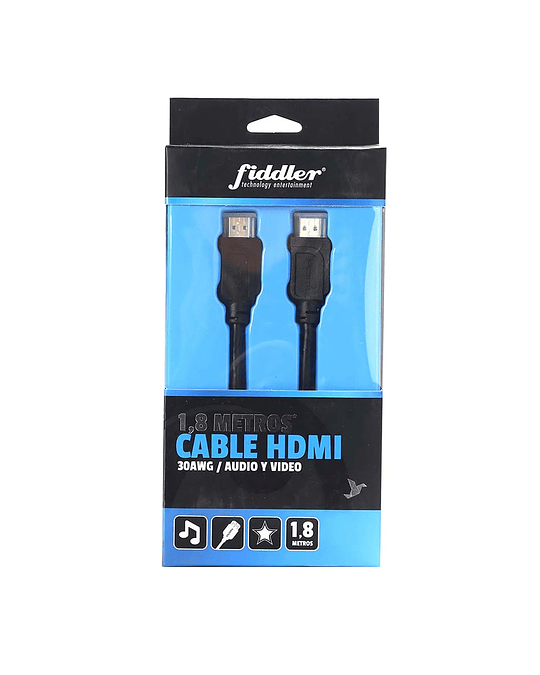 Cable HDMI Fiddler 30awg 1,8 Metros