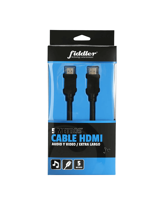 Cable HDMI Profesional Xl Fiddler 5 Metros Conector Gold