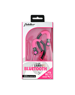 Audífono Deportivo Bluetooth Fiddler Con Manos Libres Rosado