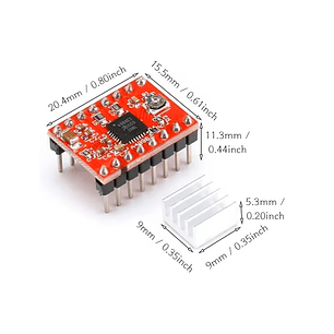 Motor Paso a Paso A4988 con Disipador de Calor