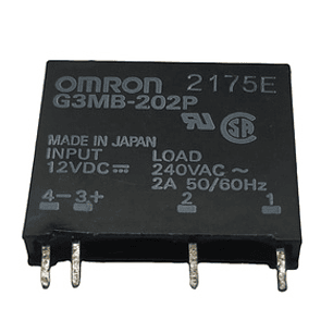 Relé de estado sólido G3MB-202P DC-AC PCB SSR en 5VDC, salida 240 V AC 2A