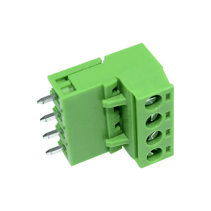 Pin conector de bloque de terminales de tornillo enchufe de paso + enchufe de Pin de aguja recta 3,81mm