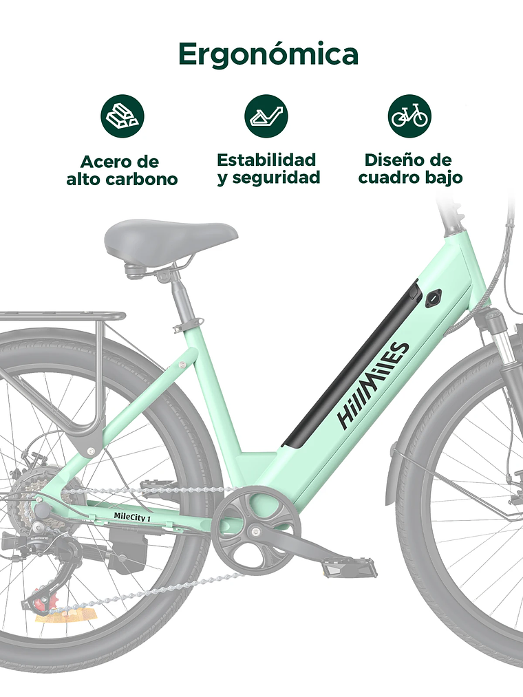 MileCity  – Bicicleta Eléctrica Urbana 26