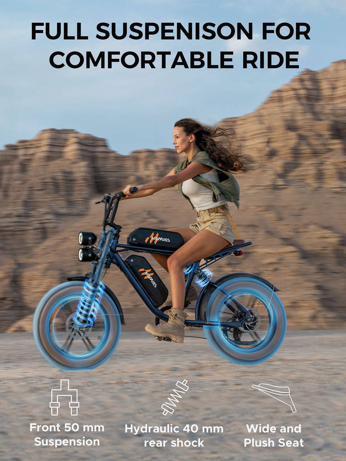 E-Bike Fat Tire 250W - Potencia refinada y máximo confort para una experiencia superior en cualquier terreno. 4