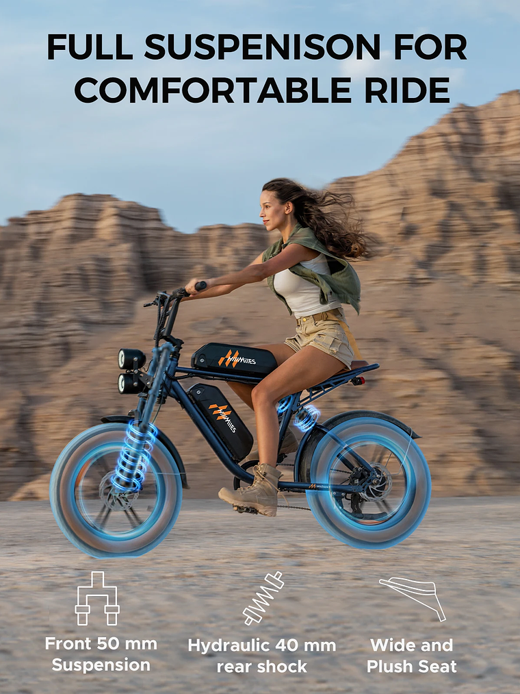 E-Bike Fat Tire 250W - Potencia refinada y máximo confort para una experiencia superior en cualquier terreno. 4