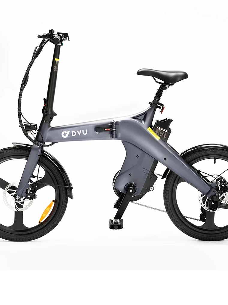 Bicicleta Eléctrica DYU T1 Plegable – Motor Brushless 250W, Batería de Litio 36V 10Ah 1