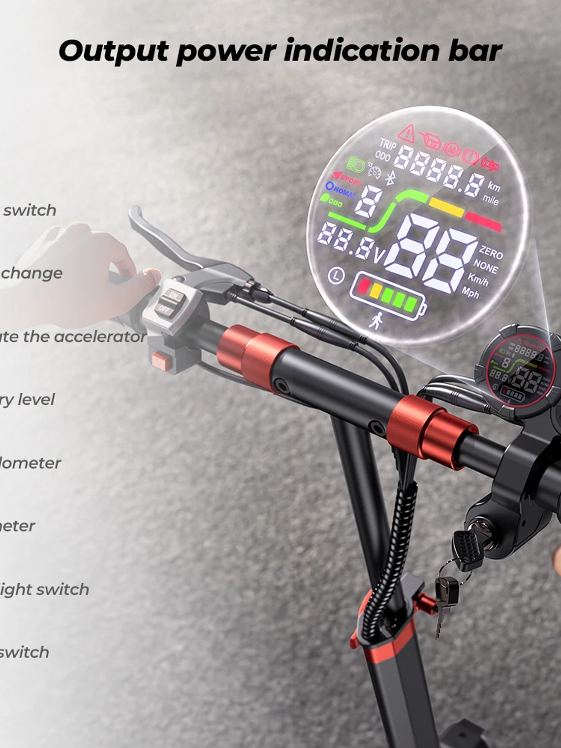 Patinete Eléctrico IX5s Todoterreno 1000W – Batería 15Ah, 45 km/h, Autonomía hasta 65 km 2