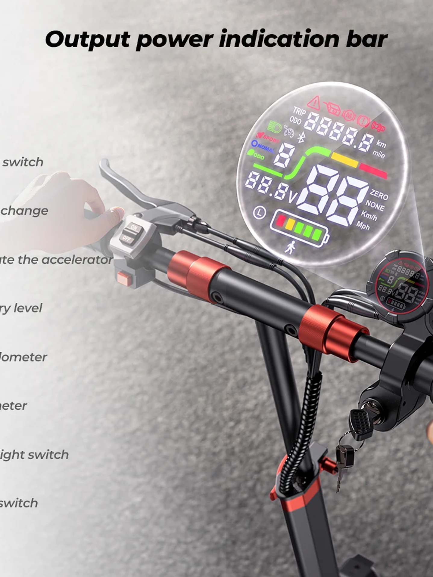 Patinete Eléctrico IX5s Todoterreno 1000W – Batería 15Ah, 45 km/h, Autonomía hasta 65 km 2