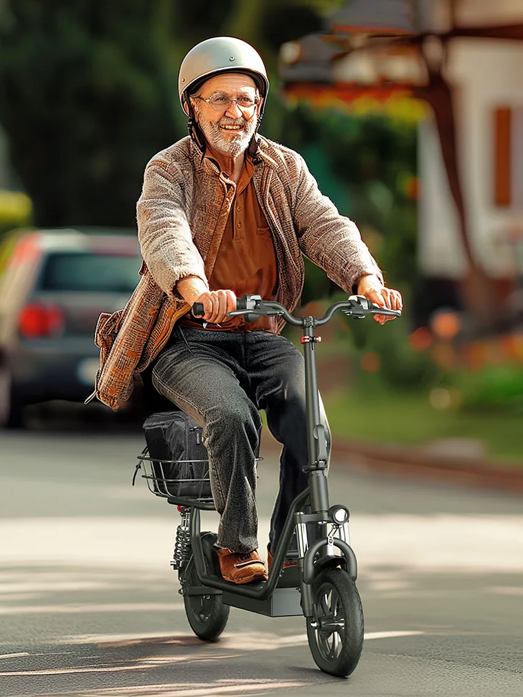 Scooter i12 – Patinete Eléctrico con Asiento y Cesta 6