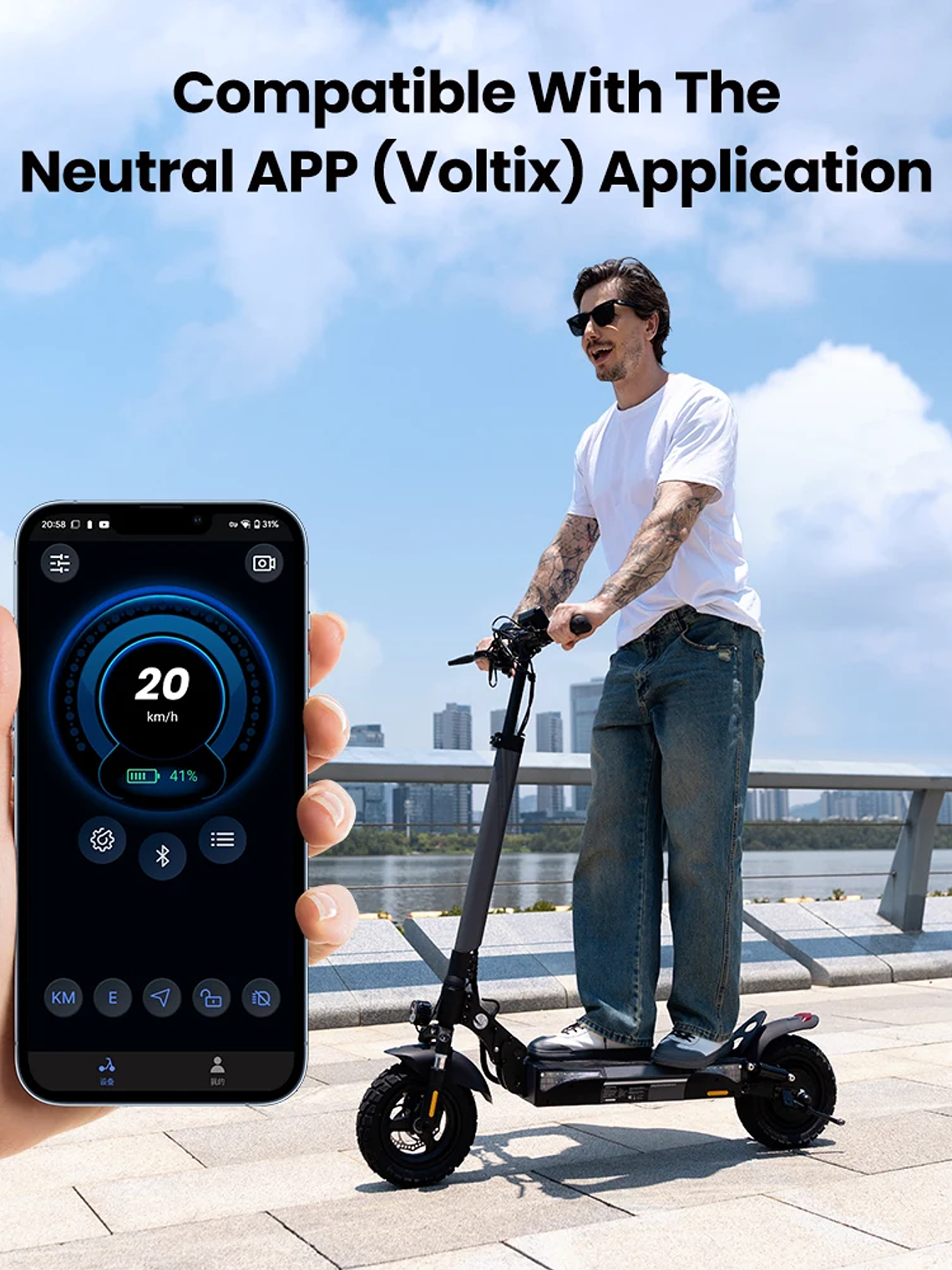 W9 Off-Road – Patinete Eléctrico 1000W, 45 km/h, 45 km de autonomía, Frenos Duales + APP 5