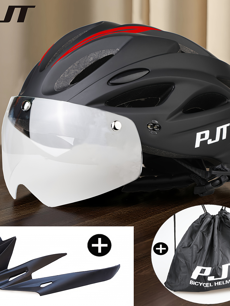 Casco de Ciclismo Premium con Visera Desmontable y Alta Protección 14