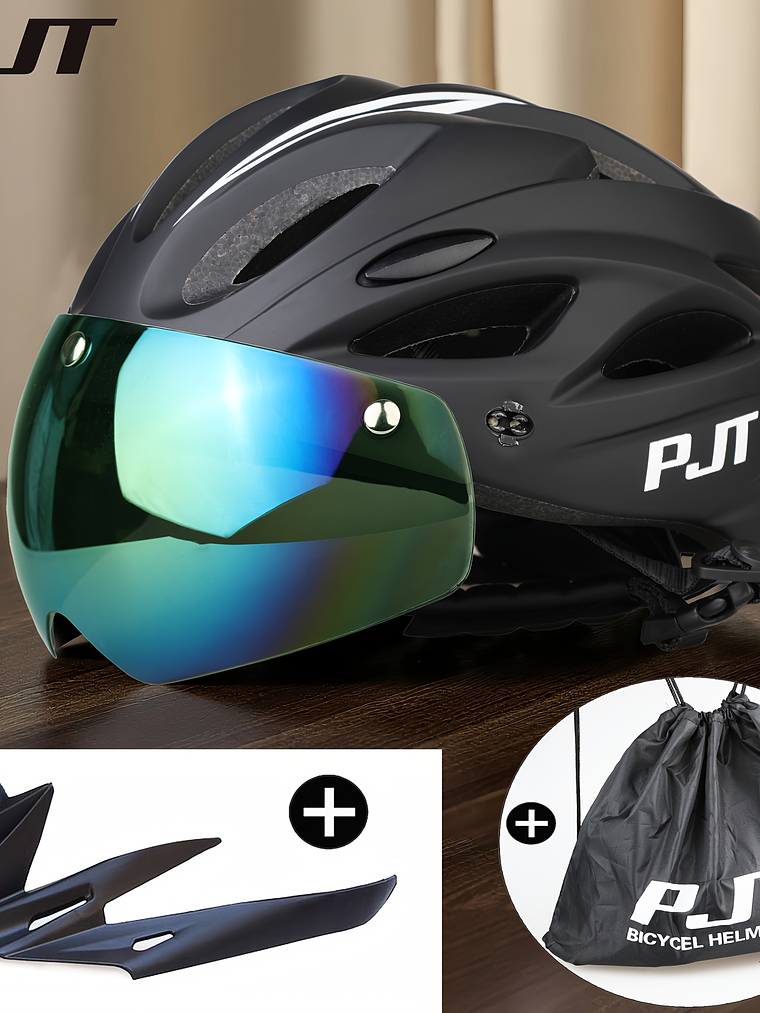 Casco de Ciclismo Premium con Visera Desmontable y Alta Protección 16