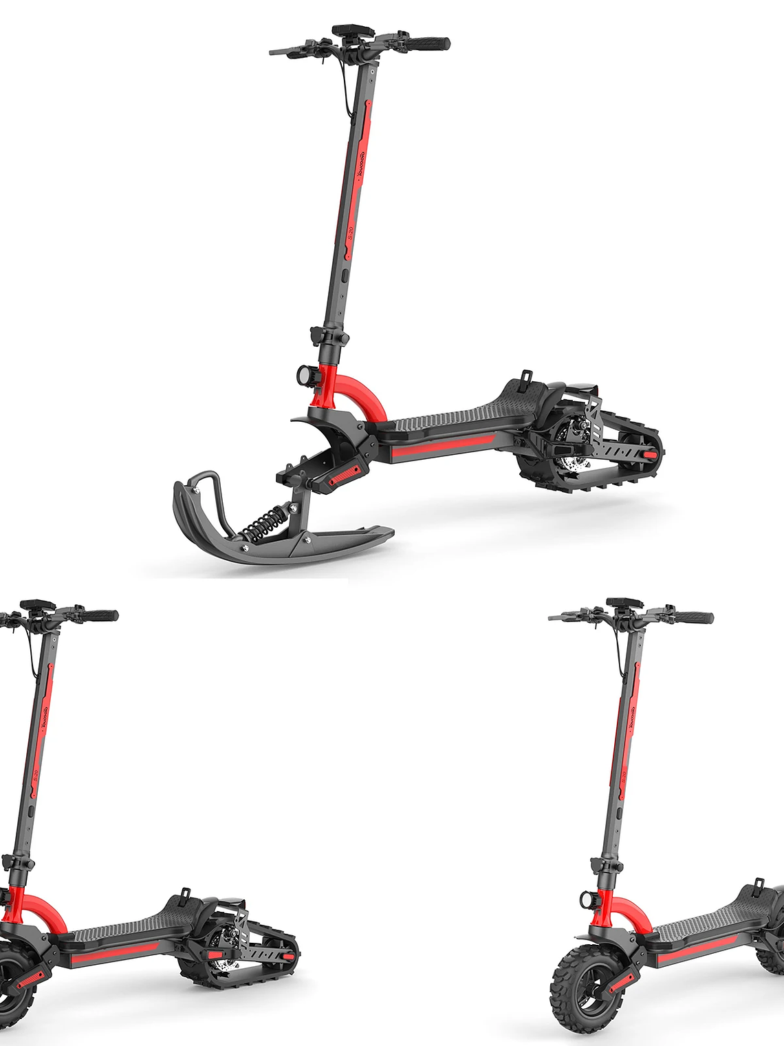 Patinete eléctrico de nieve 3-en-1, 45 km/h, 2000W, todo terreno. 3