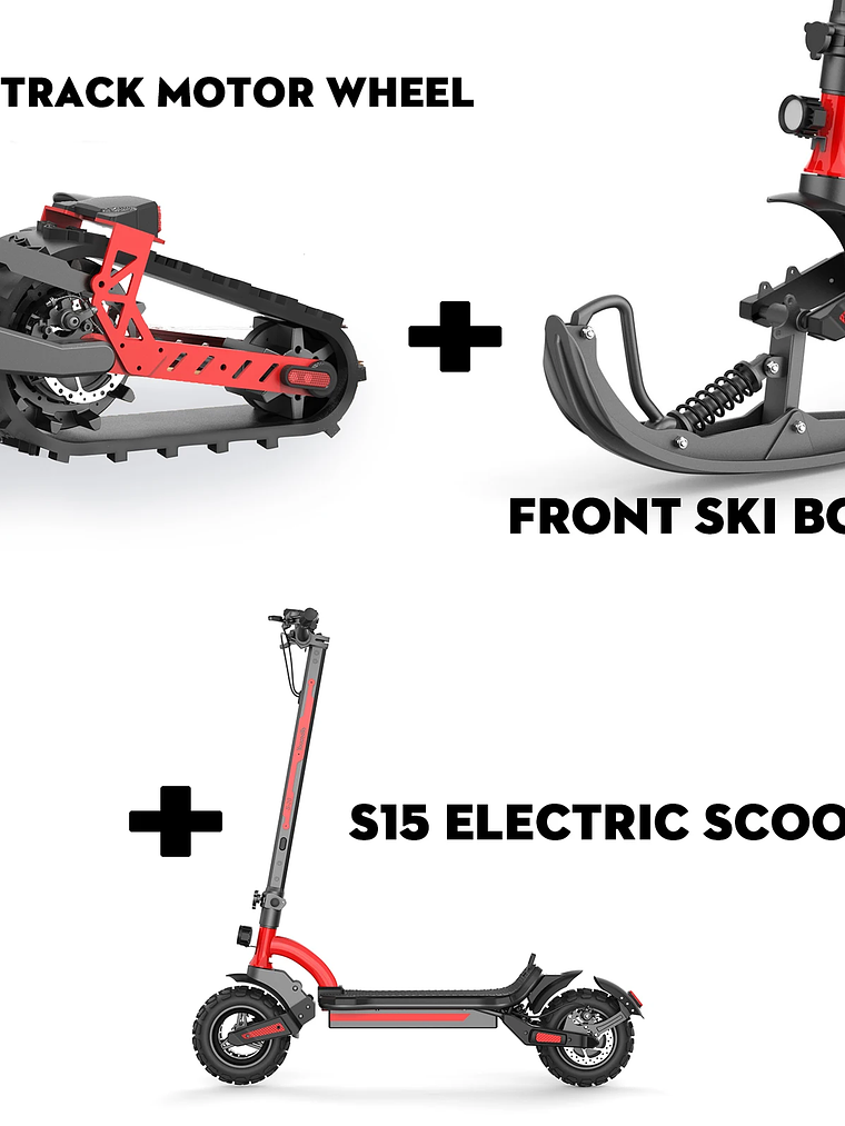 Patinete eléctrico de nieve 3-en-1, 45 km/h, 2000W, todo terreno. 8