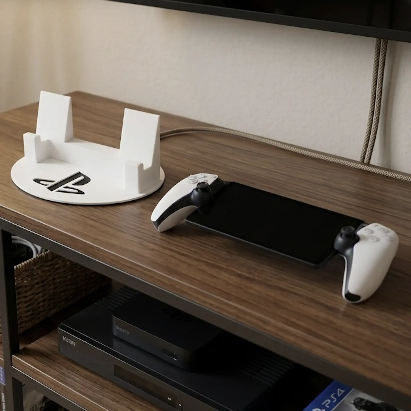 Soporte de mesa para PlayStation Portal – Diseño minimalista y funcional 1