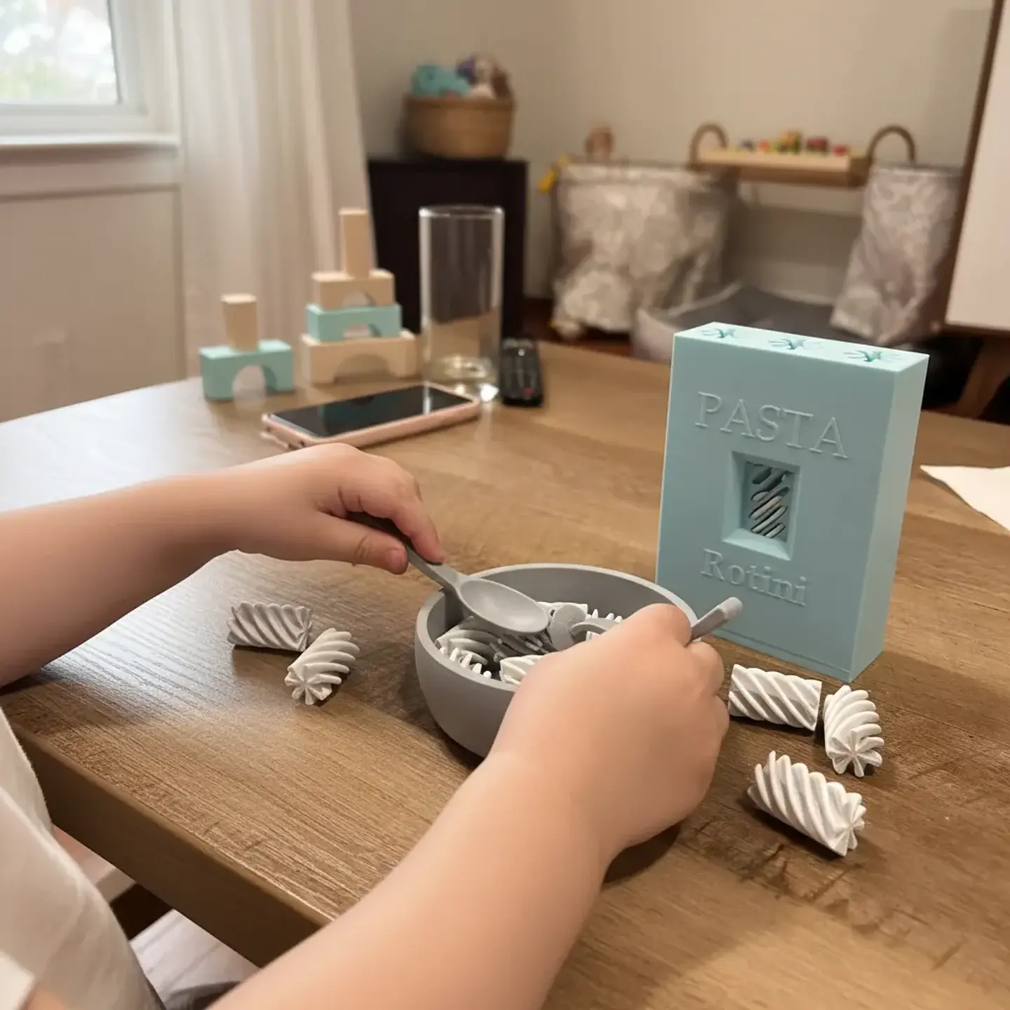 Juego de Pasta Rotini Interactivo Impreso en 3D: ¡El juguete viral de cocina para niños! 2