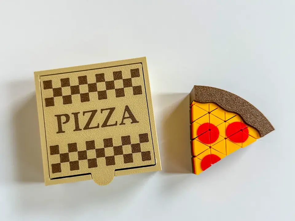 Rebanada pizza sensorial articulada – Fidget Toy con Mini Caja 1