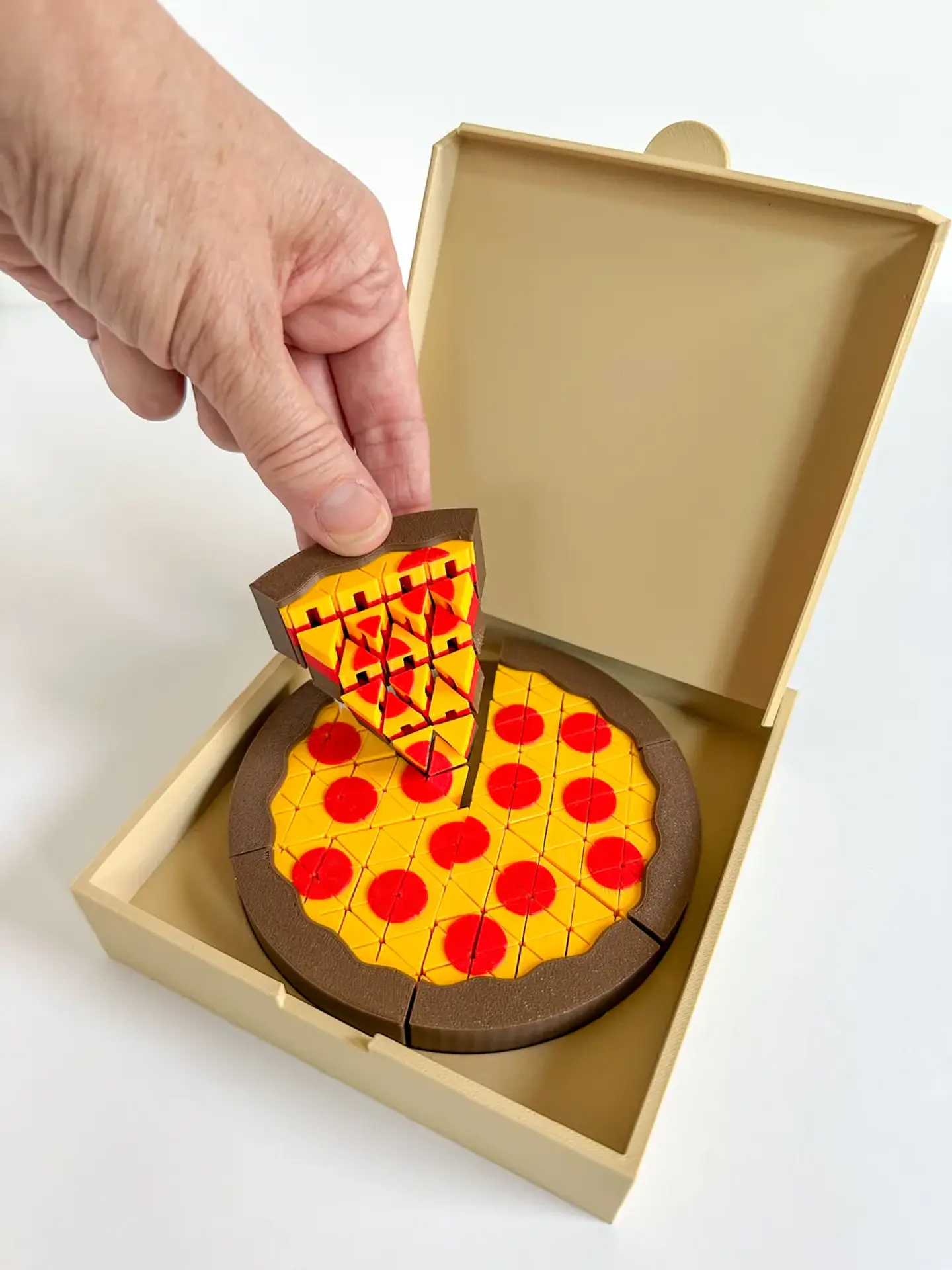 Rebanada pizza sensorial articulada – Fidget Toy con Mini Caja 2