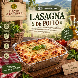 Lasagna integral de pollo campesino