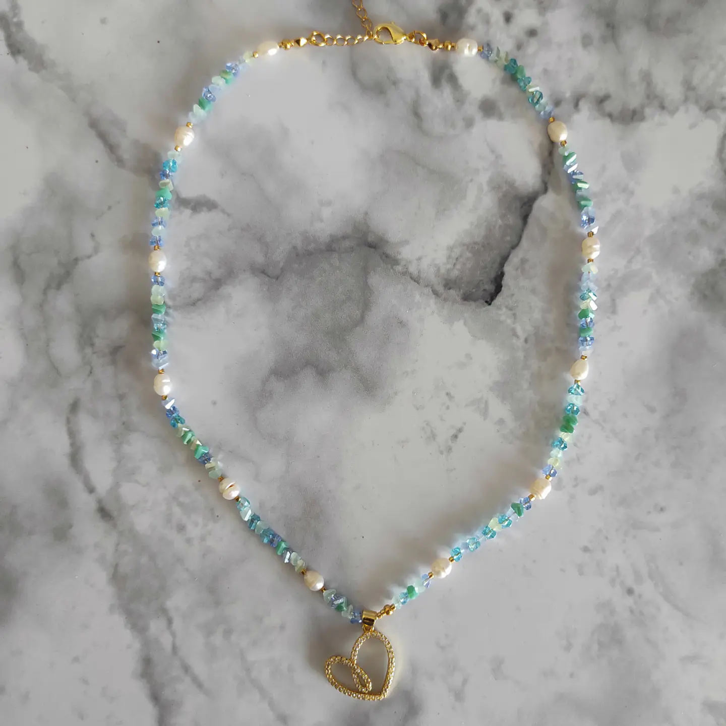 Collar Cristales y Perlas 1