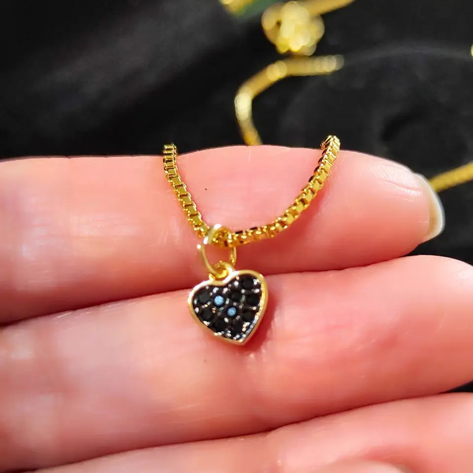 Cadena Mini Corazón Cristal 2
