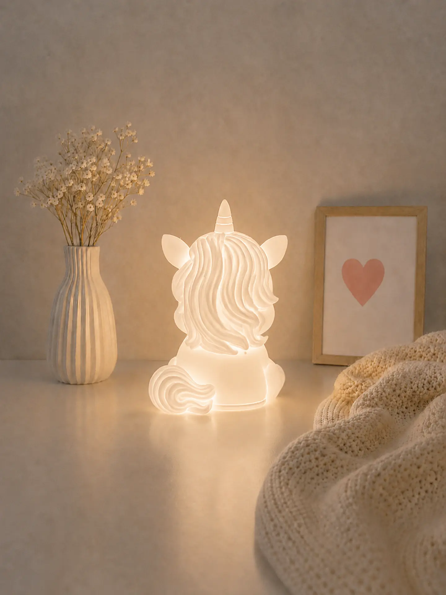 Luminária Infantil Unicórnio LED 2