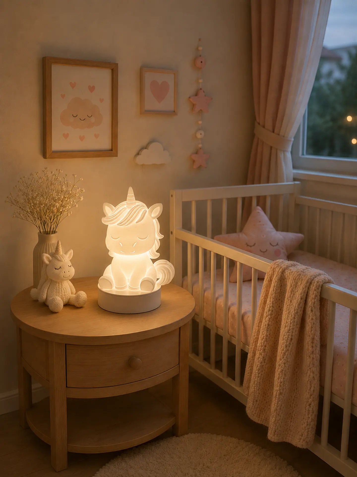 Luminária Infantil Unicórnio LED 4