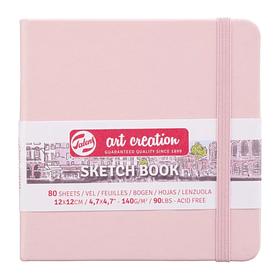 Libreta Sketchbook Art Creation Rosa Pastel 12x12