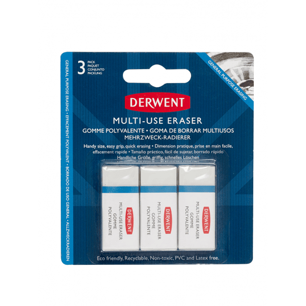 Goma de Borrar Multiuso Derwent Set 3 