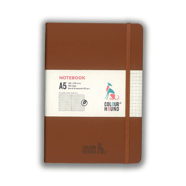Libreta Colour Hound A5 Café Lisa 
