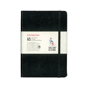 Libreta Colour Hound A5 Negro Texturada