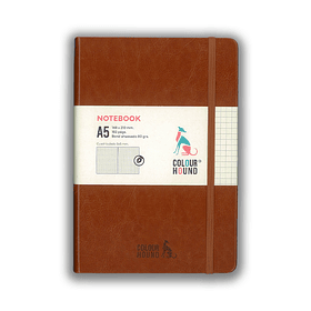 Libreta Colour Hound A5 Café Texturada