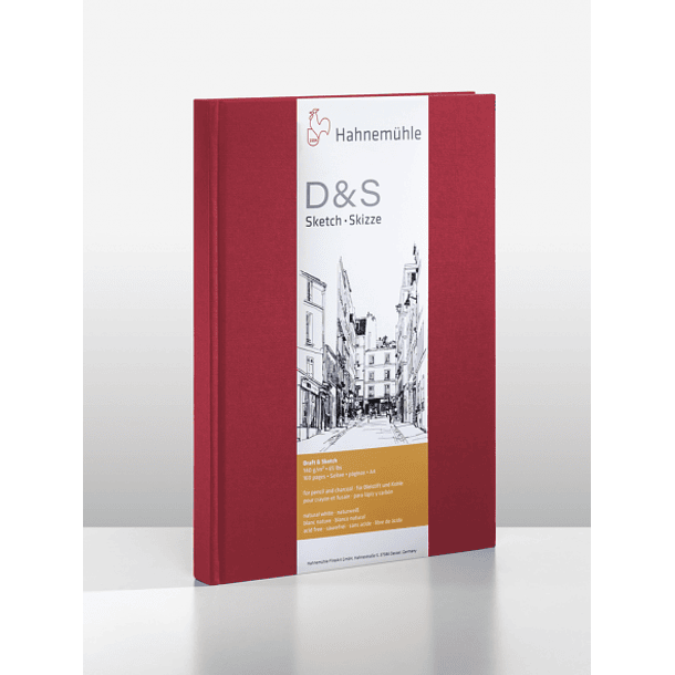 Libreta Dibujo Hahnemühle D&S Sketch Roja 140 gr A4 
