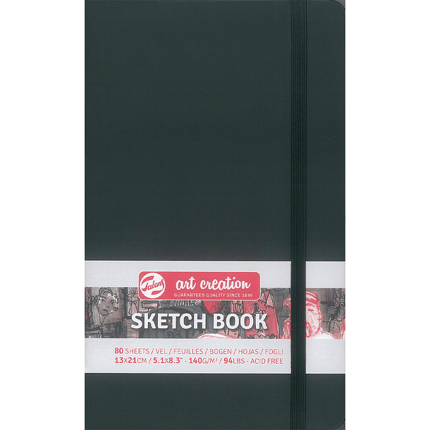 Libreta Sketchbook Art Creation Black 13x21 