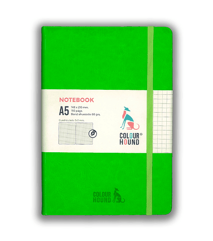 Libreta Colour Hound A5 Verde Texturada