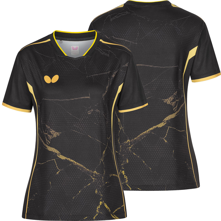 Sutairu Lady Shirt Black-Gold 2