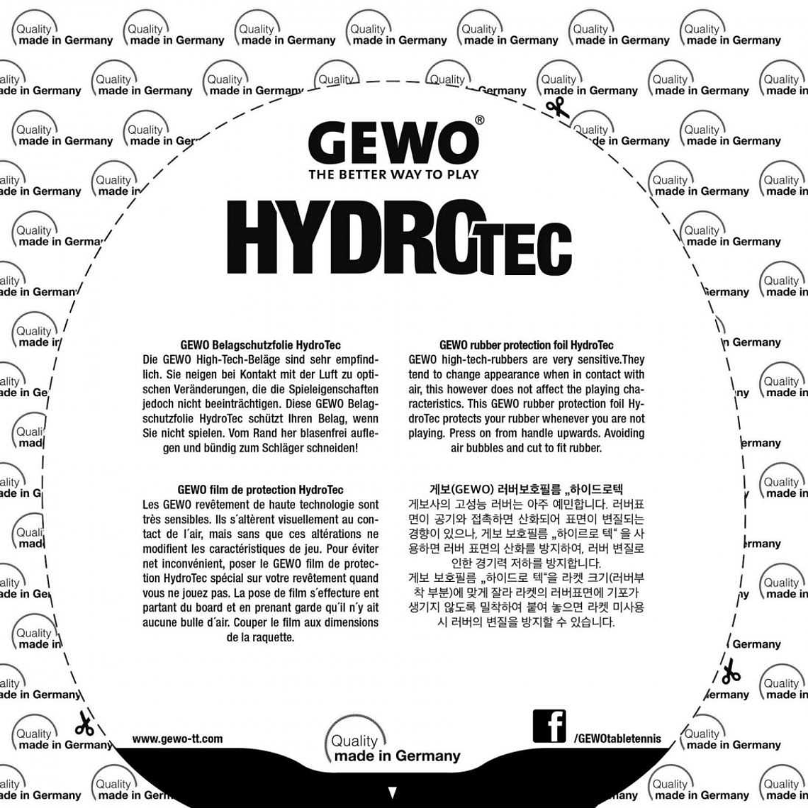 Film protector de gomas Gewo Hydrotec 1