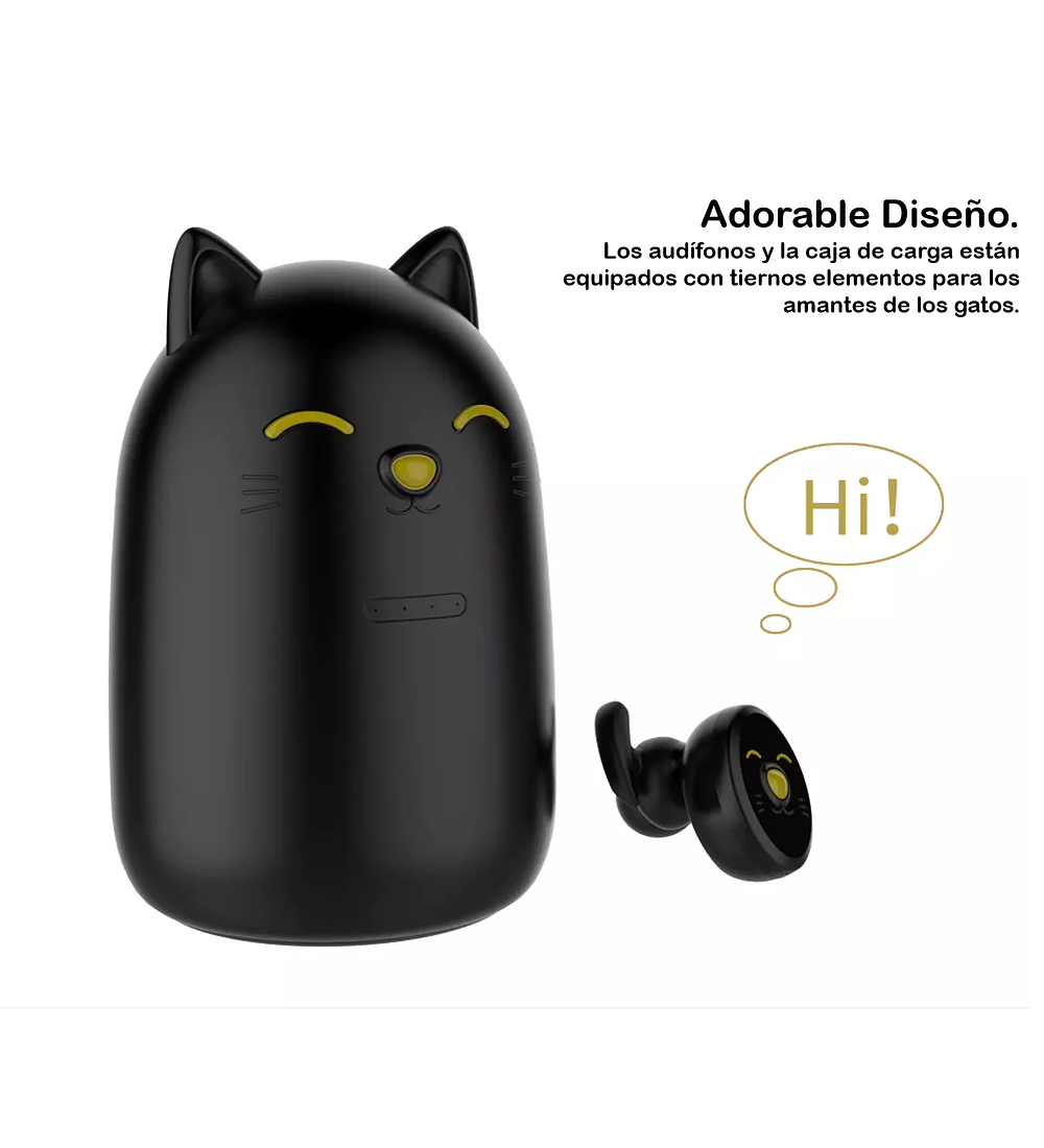 Audifonos Bluetooth de Gato con Micrófono