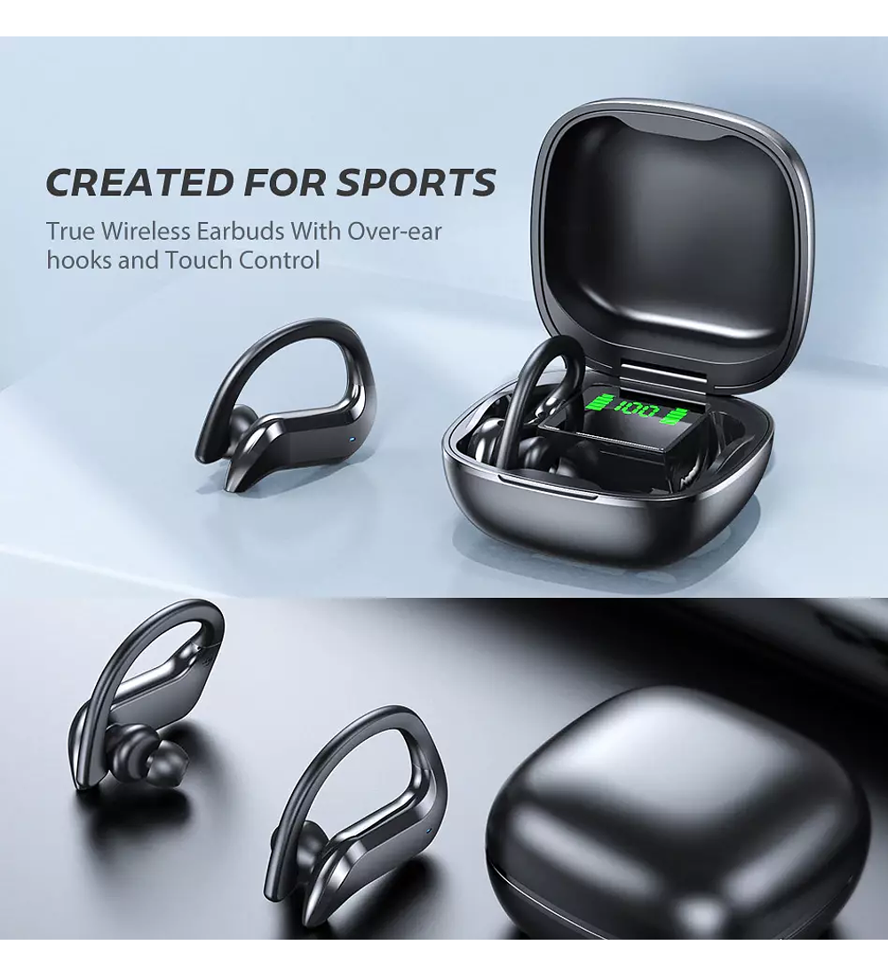 Audifonos Deportivos Para Hacer Deporte Inalambricos Con Bluetooth Resiste  Agua