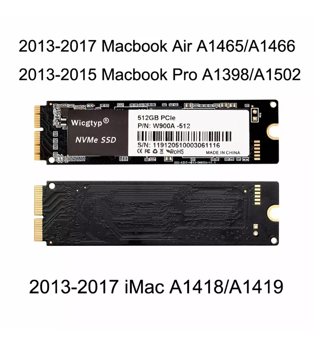 Disco Sólido SSD para Macbook Pro Retina y Macbook Air (i...