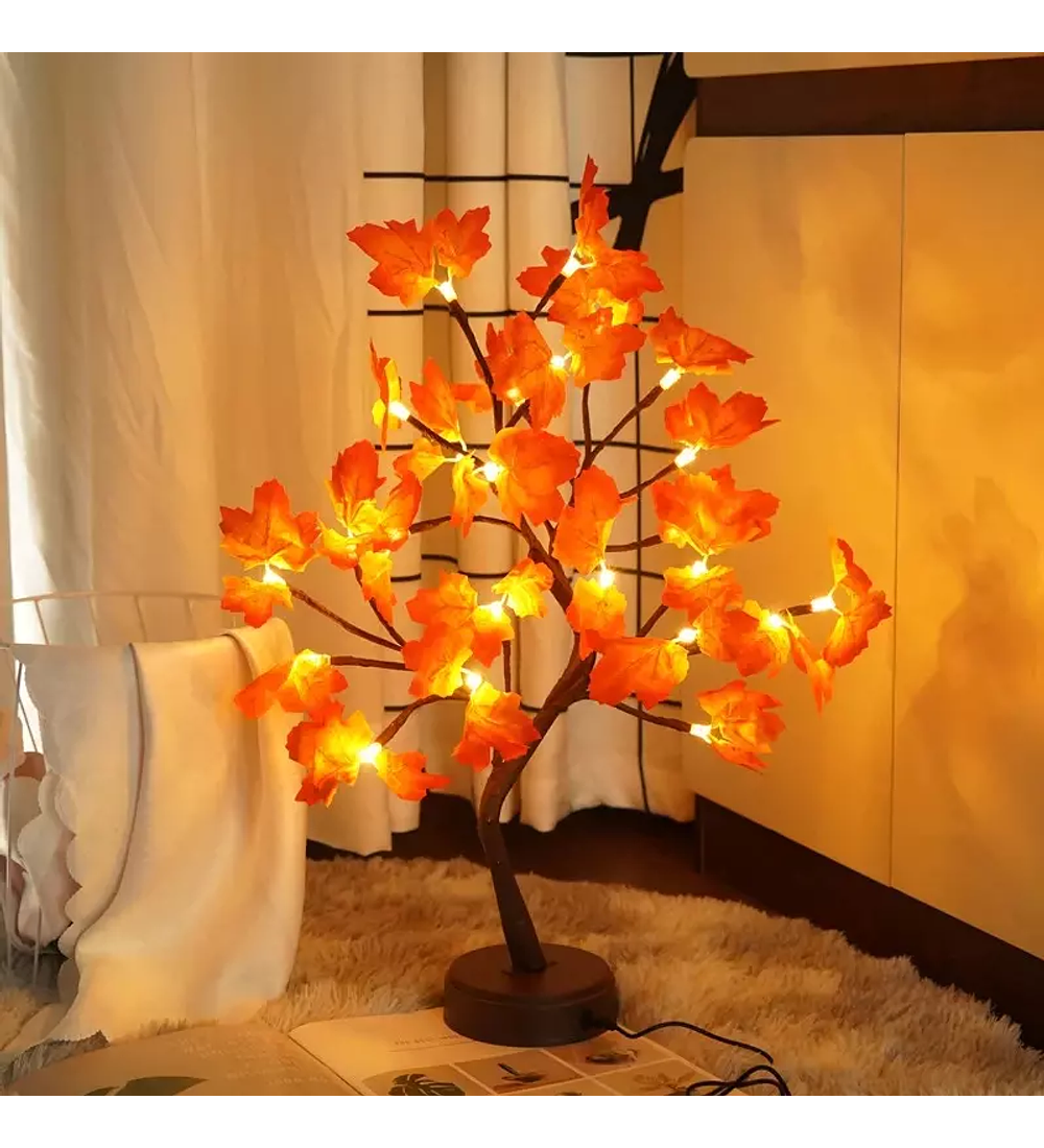 Lámpara LED de noche con diseño de árbol para decoración