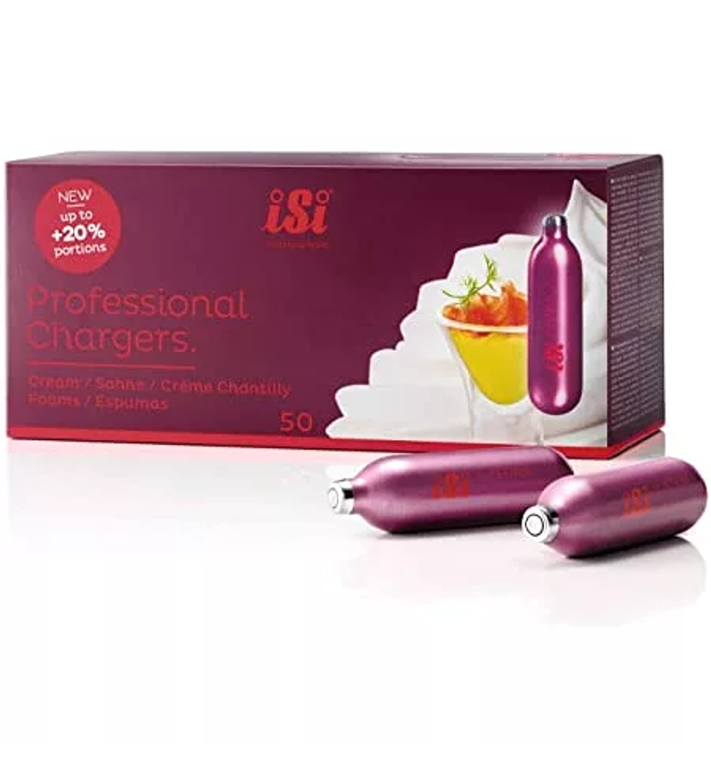 Cargas ISI Cream Professional de N2O para sifon de crema batida / Chantilly (5 Unidades)